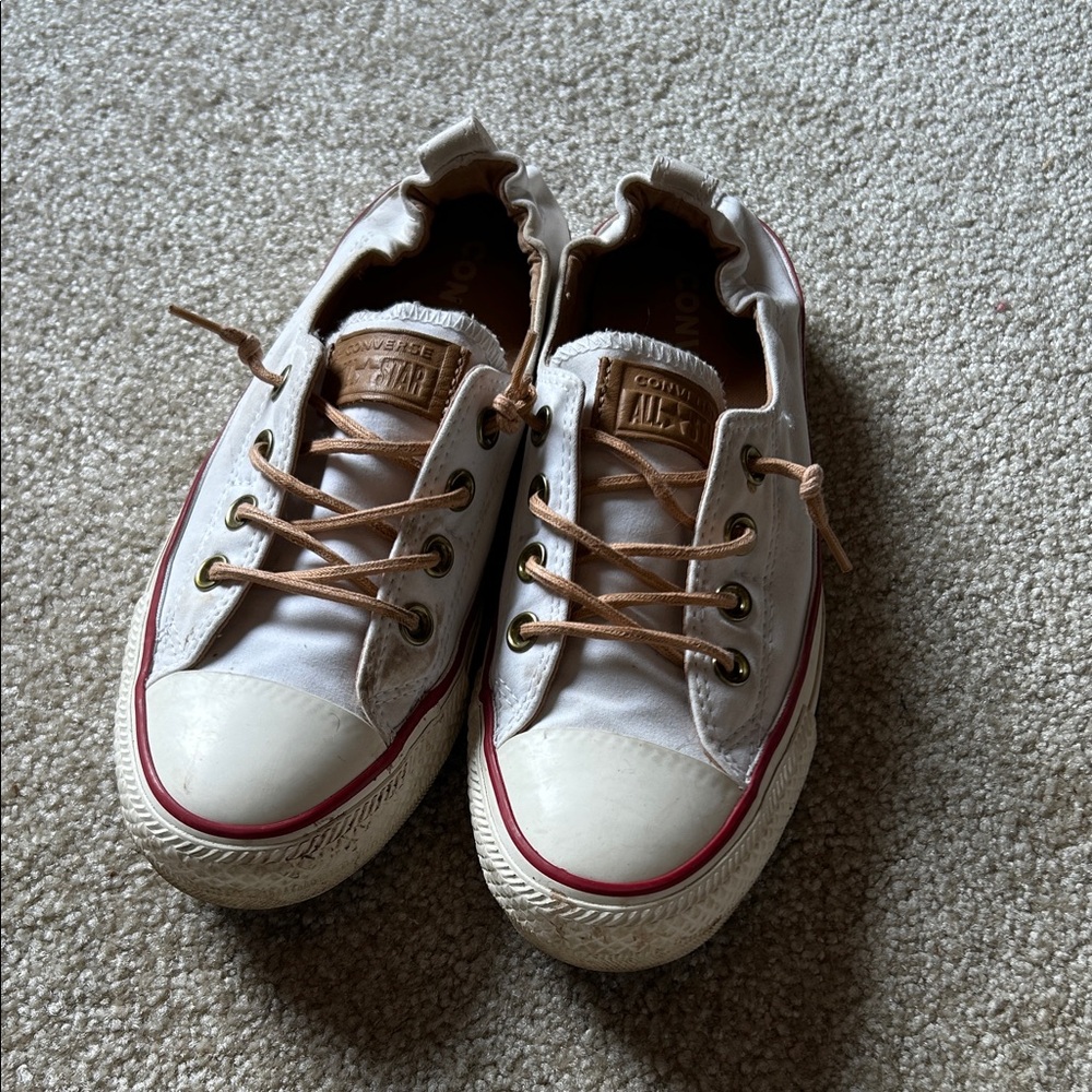 Converse All Star Shoreline White and Tan Sneakers